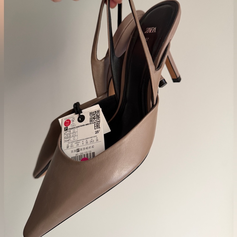 Zara Slingback Kitten Heels